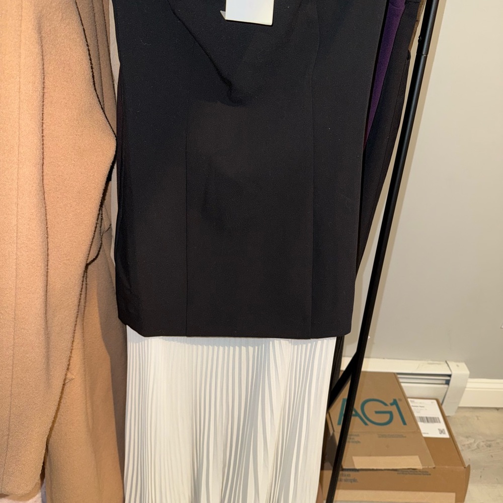 H&M Black and White Strapless Dress